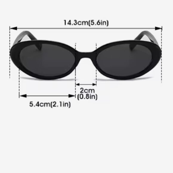 Fashion Oval Clear Brown Frame with Light Blue Lenses Sunglasses - NWOT - Picture 10 of 14